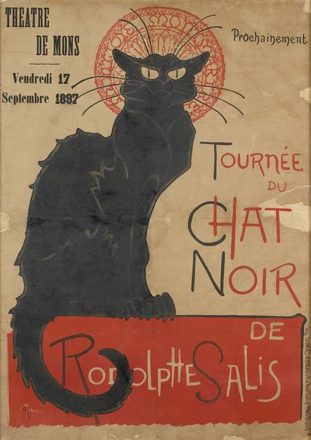 Théophile-Alexandre Steinlein, Tournée du Chat noir, 1896; Plakatkunst aus dem Paris der "Belle Epoque". | Foto: Musée d'Ixelles-Bruxelles