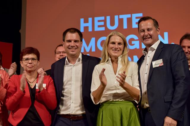 SPÖ-Spitzenkandidaten für die Landtagswahl: Bernadette Kerschler, Michael Schickhofer, Elisabeth Grossmann und Andreas Thürschweller (v.l.) | Foto: Michl