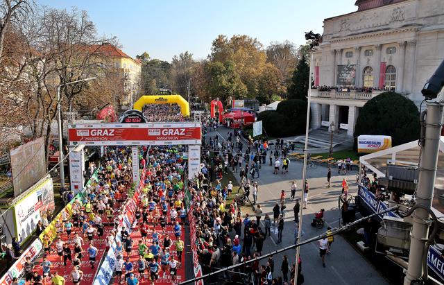 Großer Andrang: Der Graz-Marathon lockt jedes Jahr tausende Läufer in die Murmetropole.