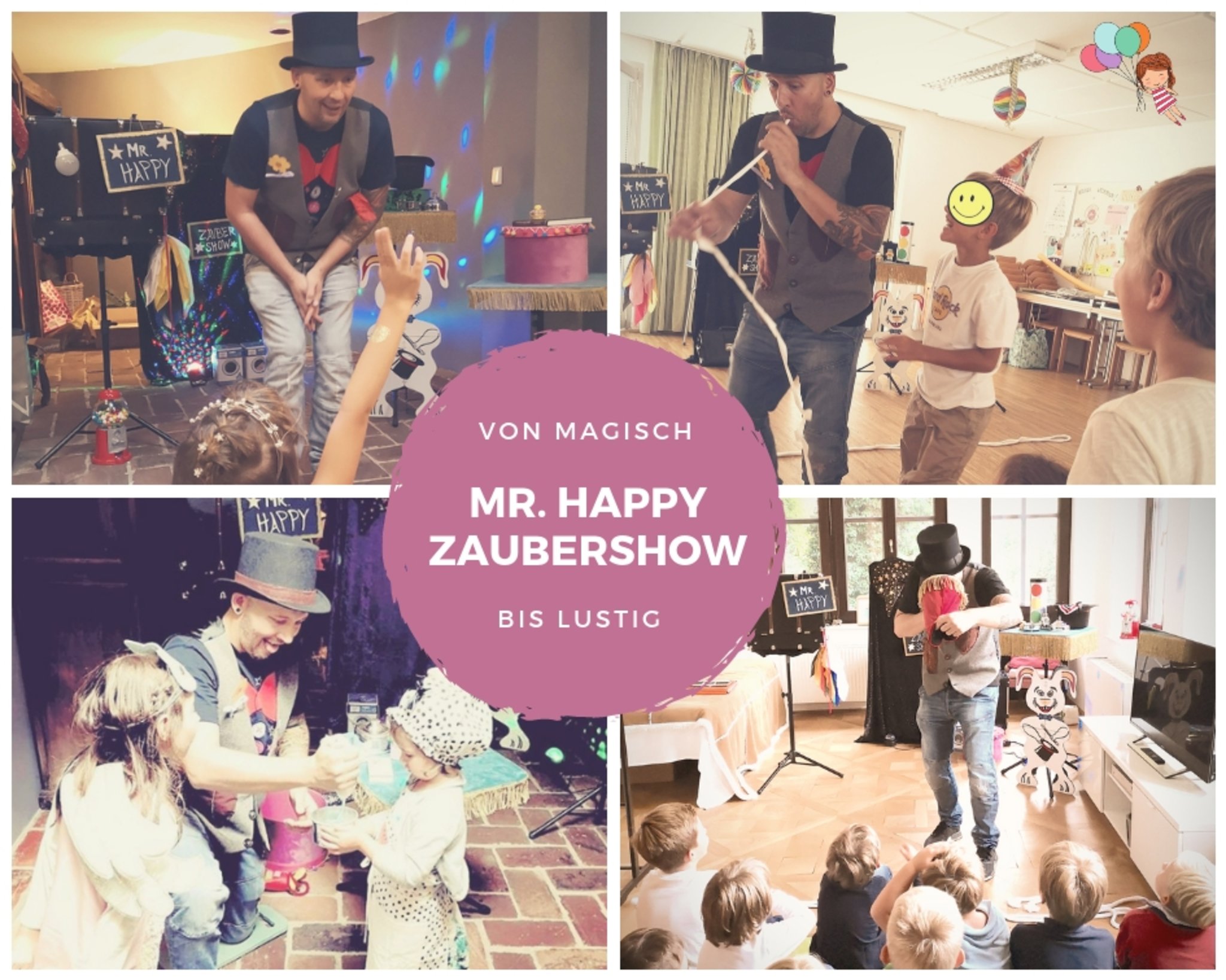 Kindergeburtstag feiern in Wien mit PAT & BETTY Zauberwelt PAT & BETTY