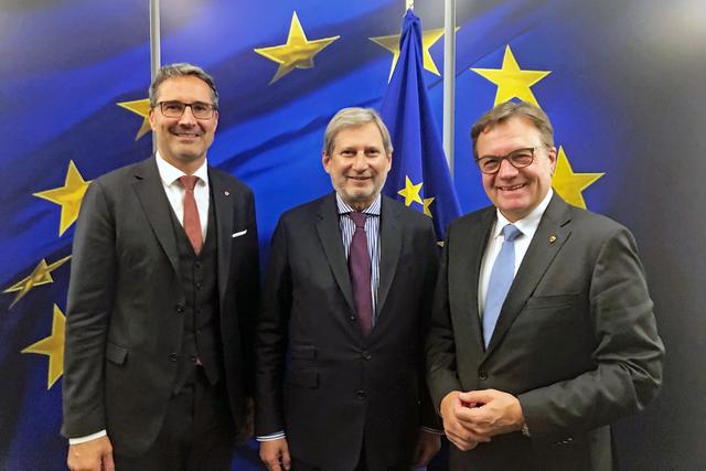 Gemeinsames Treffen mit Südtirols LH Arno Kompatscher.