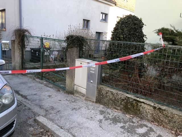 Der Tatort in Amstetten ...