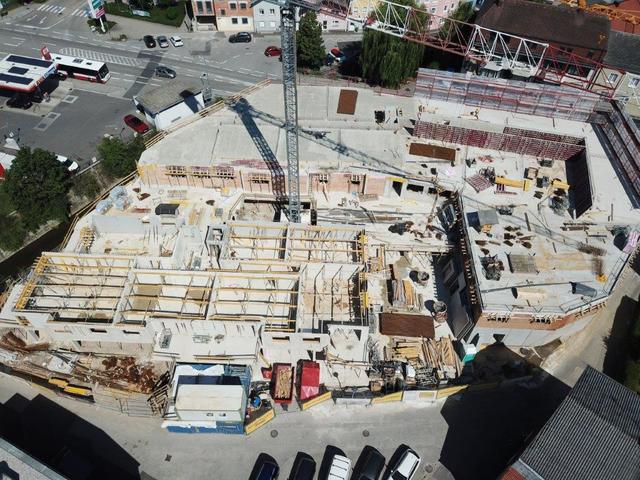 Flugaufnahme des Bauprojektes der Bauzone. | Foto: Bauzone