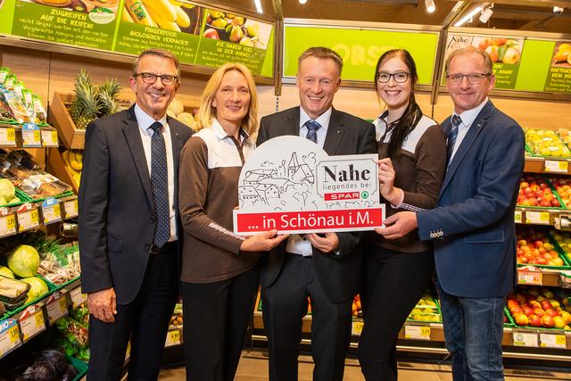 Von links: Jakob Leitner, Monika Haunschmied, Johannes Brandstetter, Verena Leitner und Bürgermeister Herbert Haunschmied.