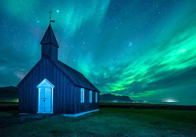 Bild 13: "black church aurora" - 40 Punkte | Foto: © by Ing. Helmut Flatscher