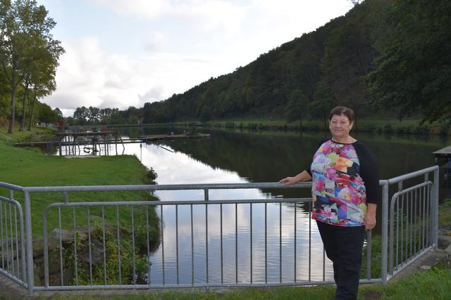 Adelheid "Heidi" Romwalter am Stausee Rechnitz