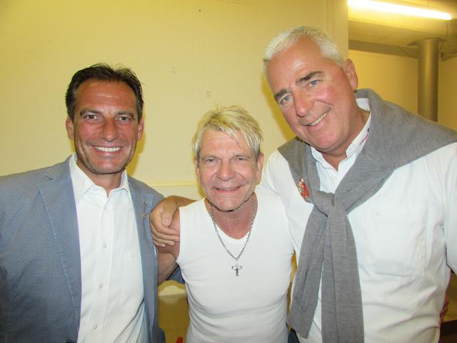 Gerhard Eichhorn, Matthias Reim und Josef Chodakowsky nach einem mehr als gelungenen Konzert.