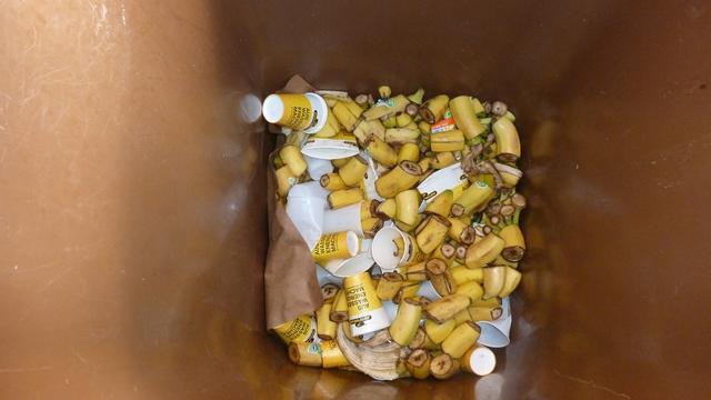 Die Biotonne vom Graz-Marathon 2019 - Bananen sind eigentlich zum Essen da - oder?
leider mit ein wenig Plastik und Papier...