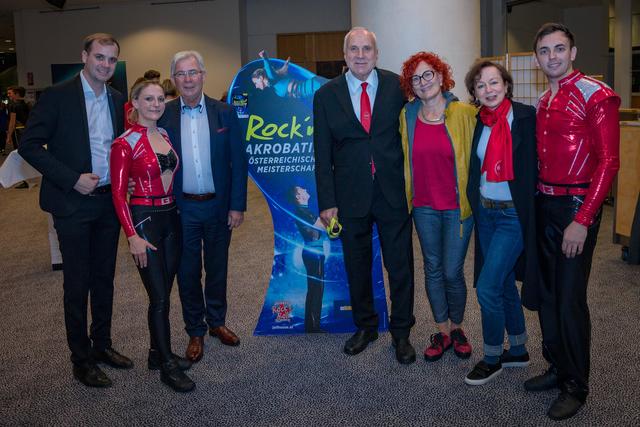 Unternehmer Patrick Jonke, Sonja Schojer, StR. Harald Sobe, Präsident Manfred Mohab, GR Isabella Rauter, Vizepräsidentin Xenia Hannappi und Sandro Spendier