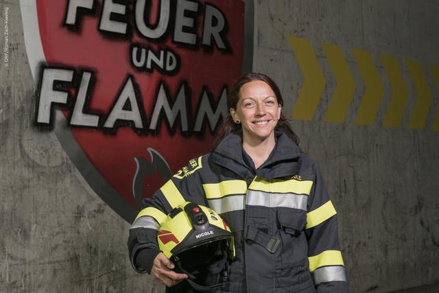 Starke Frauen wie Nicole Huemer werden bei der Feuerwehr gebraucht.