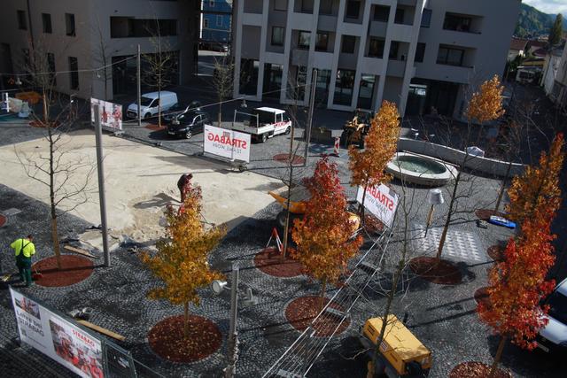 Der neue Rathausplatz in Spittal ist kurz vor der Fertigstellung. Die Eröffnung erfolgt am 24. Oktober.