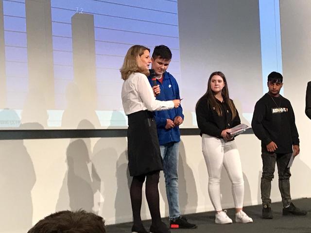 Manuel Messner von der 4a der NMS Köflach erreichten den ersten Platz beim Tag des Handels.