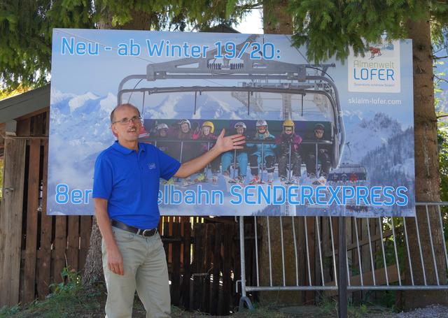 Geschäftsführer Willi Leitinger präsentiert die Pläne für den neuen SenderExpress.