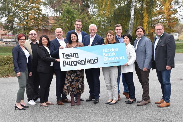 Das ÖVP-Team Burgenland im Bezirk Oberwart stellt sich vor: Tanja Stöckl, Florian Piff, Maria Gollacz-Kristaloczi, Georg Rosner, Marlen Varga, Christoph Herics, Thomas Steiner, Carina Laschober-Luif, Matthias Wukitsch, Viktoria Müllner, Hans Unger, Gregor Hafner