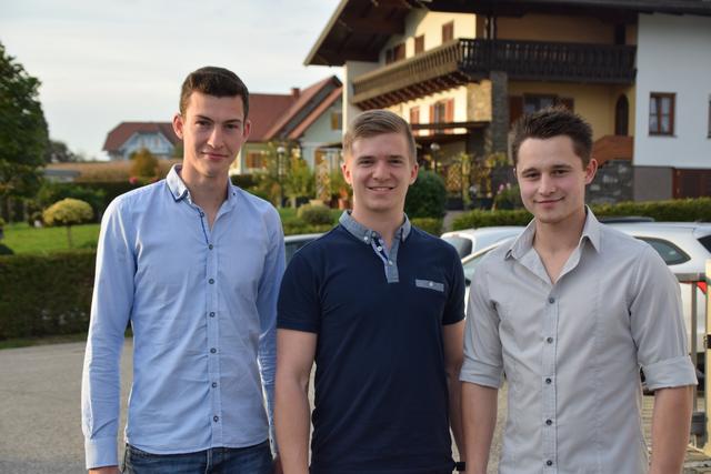 Von der Lehre zur Karriere: Martin Hüttel, Michael Prader und Lukas Stiegelbauer.