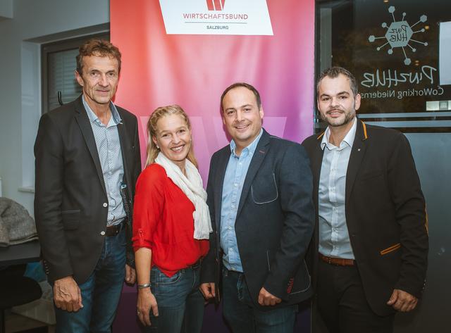 Bürgermeister Günther Brennsteiner, Obmann-Stellvertreterin Heidi Stöckl-Hofer, Obmann Sepp Meissnitzer und Bezirksobmann Hans Otto Resl.