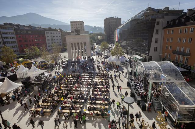 Im und um das Landhaus herrscht am Nationalfeiertag Feststimmung.