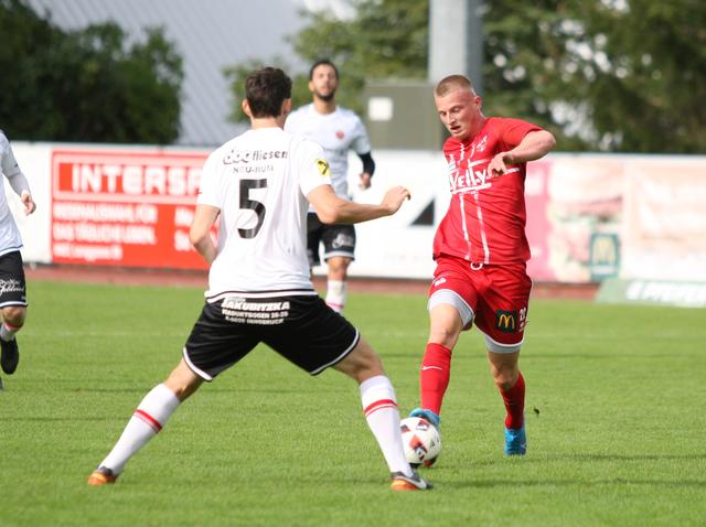 Marvin Schöpf sicherte mit seinem Tor zur zwischenzeitlichen 1:0-Führung den Imster ein Remis in Schwaz. | Foto: sportszene.tirol/Leitner