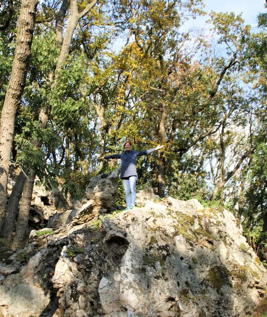 Sabine Nagl hat den Gipfel der Felsen bestiegen.