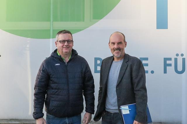 ASK Köflach-Obmann Harald Stückler und Roger Vogel vom AMS Voitsberg