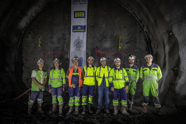 Die BBT-Mineure freuen sich über den beachtlichen Vortriebserfolg.
