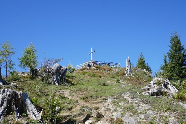 Der Gipfel des Hochglocker steht unerwartet frei.