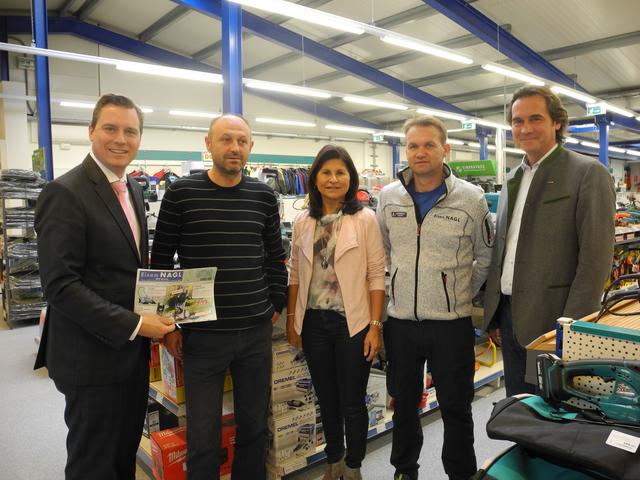 Landtagsabgeordneter Christoph Kaufmann, Amir Hasanovic, Ingrid Rauch, Karl Gstöttner und Bezirksstellen-Obmann Christian Bauer.