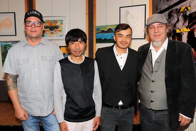 Wolfgang Haring (JUKO Kö), Durmohammad Fasekhi, Nasim Alizadeh und Daniel Hofer (Organisator)
