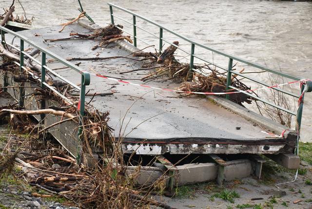 Die Unterdöbernitzer Gailbrücke wurde vom Hochwasser im vergangenen Jahr komplett weggerissen