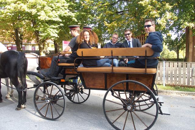 Die französische Delegation besuchte auch das Lipizzanergestüt Piber.
