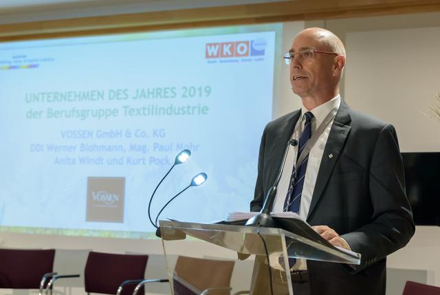 Geschäftsführer Werner Blohmann dankte für die Auszeichnung.