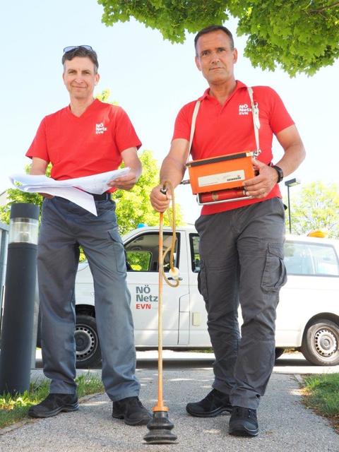 Gasspürer Peter Deutsch und Karl Wanecek