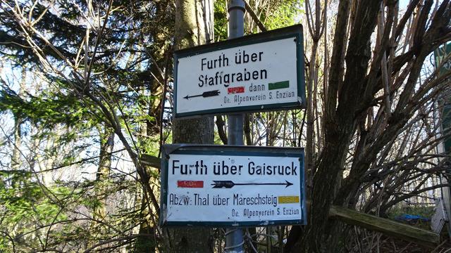 Nach der Pause geht's weiter in Richtung Gaisruck ...