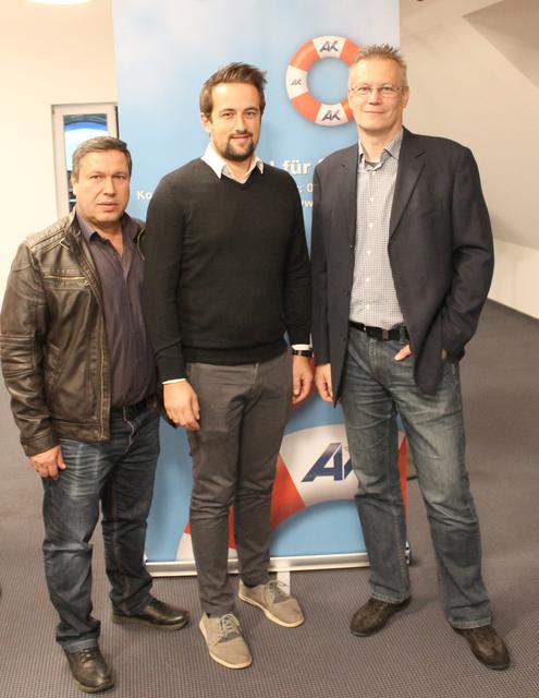 (v. li.): Kammerrat Abdulkadir Özdemir, Dr. Sebastian Praxmarer und Kammerrat Siegfried Härting.