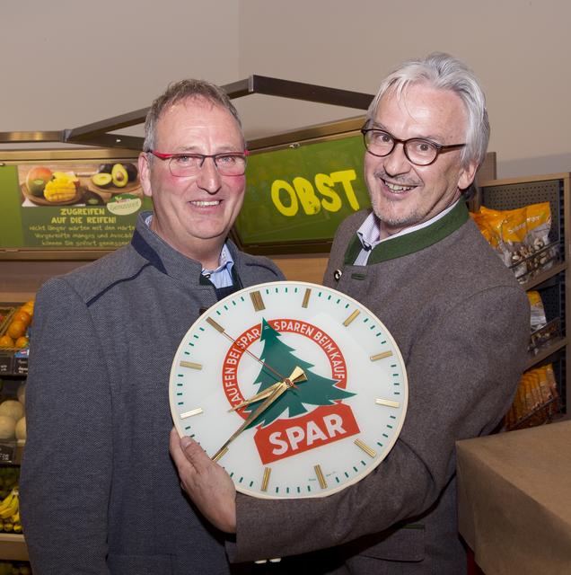 Historische Spar-Uhr von Wolfgang Schwaiger für Alois Hofer. | Foto: Spar