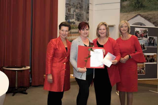 NRin Gabriele Heinisch-Hosek, Gf. GR Doris Widhalm, Landesfrauenvorsitzende LAbg. Elvira Schmidt, Landesfrauengeschäftsführerin Annemarie Mitterlehner (v.l.).
