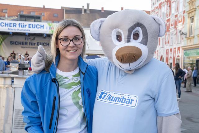 Kunibär, das Maskottchen der steirischen FPÖ. | Foto: Klaus Pressberger