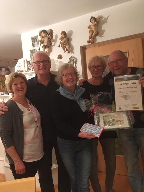 Gertraud Riffelsberger, Peter Bacher, Barbara Jaap, Theresia Bacher und Dieter Jaap.