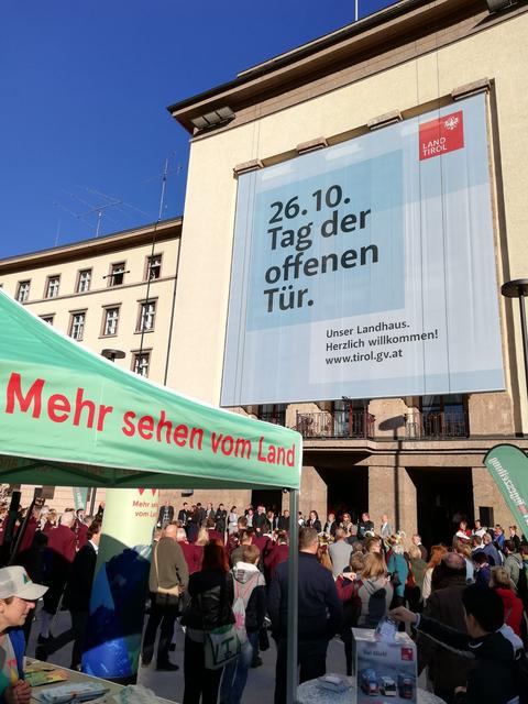 Am 26.10. lud das Land Tirol gemeinsam mit seinen PartnerInnen alle Tirolerinnen und Tiroler zum Tag der offenen Tür. | Foto: VVT