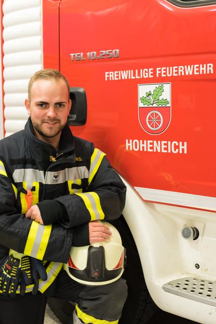Dominik Krenn, Kommandant der Hoheneicher Feuerwehr brennt für sein Ehrenamt. | Foto: Ferdinand Strondl