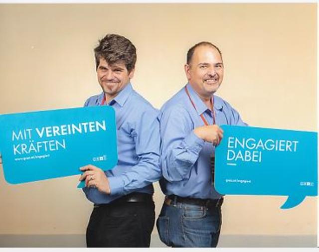 Landesobmannstellvertreter Andreas Radinger ( links ) und Landesobmann Clemens Costisella ( rechts )