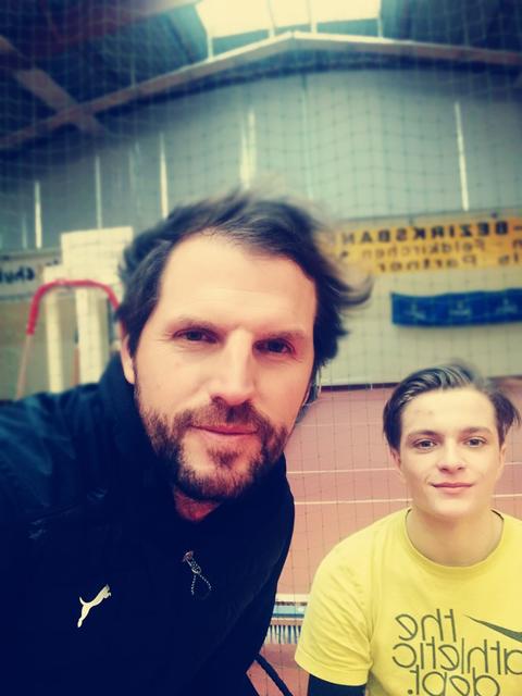 Spielräume-Obmann Björn Wilhelmer-Zitter mit Fabian Supanz