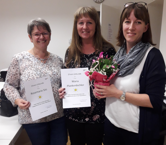 von links nach rechts:
Rosemarie Sitz
Maria Plankenbichler
Irene Pichler-Bindreiter