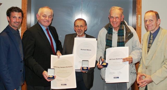 René Lobner mit Herbert Bartosch, Richard Weiss, Franz Swatschina und Gerhard Bartosch