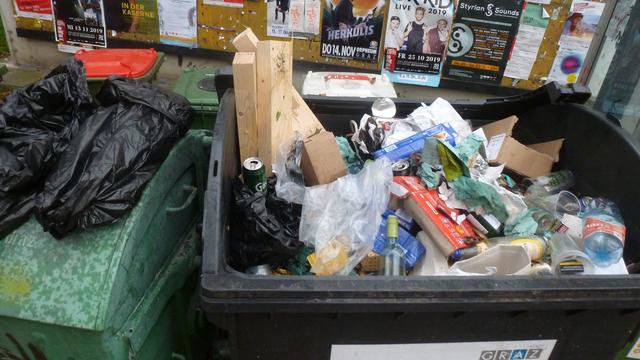 Etwa 8 große Plastiksäcke wurden verwendet um fast keinen Restmüll zu verpacken...