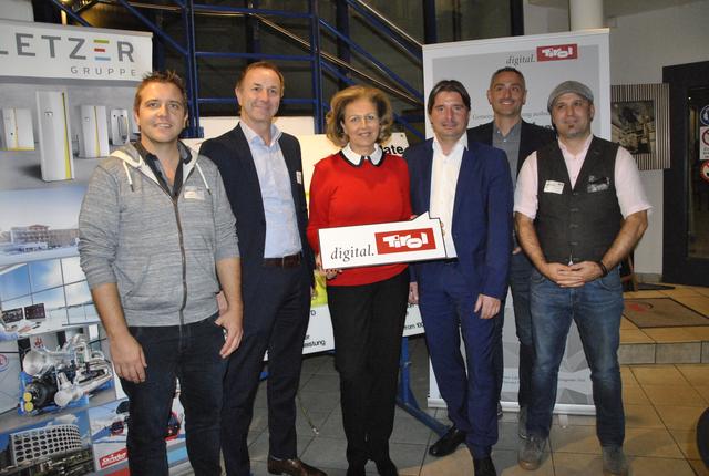 Christian Hirzinger (futureweb), Markus Widner (APL Apparatebau), LR Patrizia Zoller-Frischauf, Peter Seiwald (WK Kitzbühel), Rainer Haag (ematric), Christian Lunger (motas).