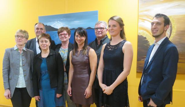 v. links nach rechts: Grete Maron, Josef Friedl, Claudia Hartl, Heidemarie Zauner, Alexandra Fleischl, Hans Mayer, Christina Ebner, Dominik Berger