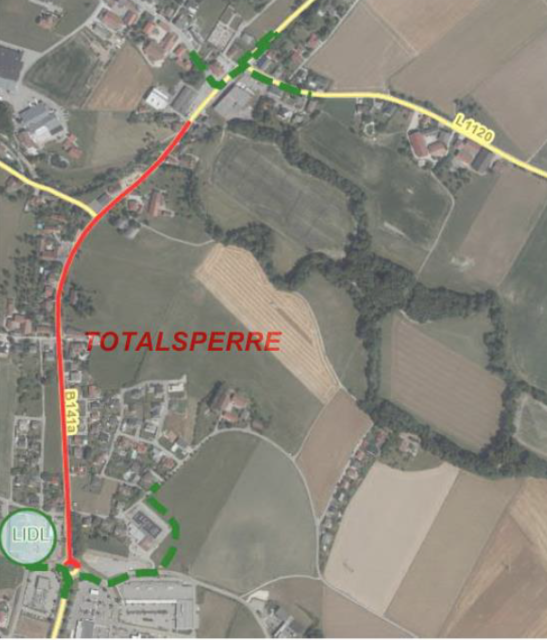 Hier kommt es von 4. bis 9. November zur Totalsperre. | Foto: Felbermayr