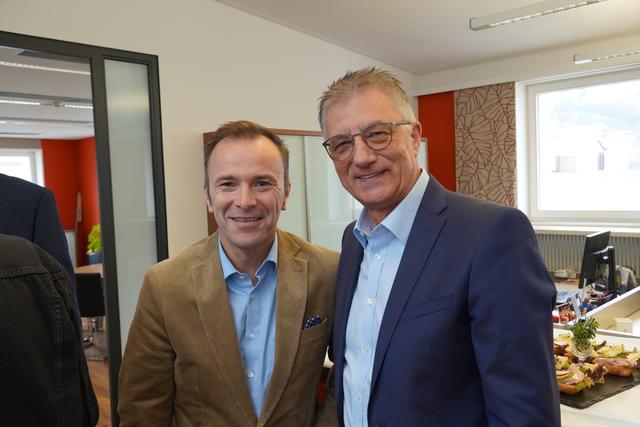 Walter Steidl, Landesparteivorsitzende SPÖ (re.), mit Vizebürgermeister Bernhard Auinger. 