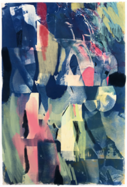 Tina Graf, Akt den Berg aufsteigend, Nr. 2 (Nude ascending the mountain, No. 2), 2019
Monotypie, Cyanotypie
30 7/10 × 20 9/10 in
78 × 53 cm